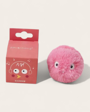Balle interactive en peluche - Rose