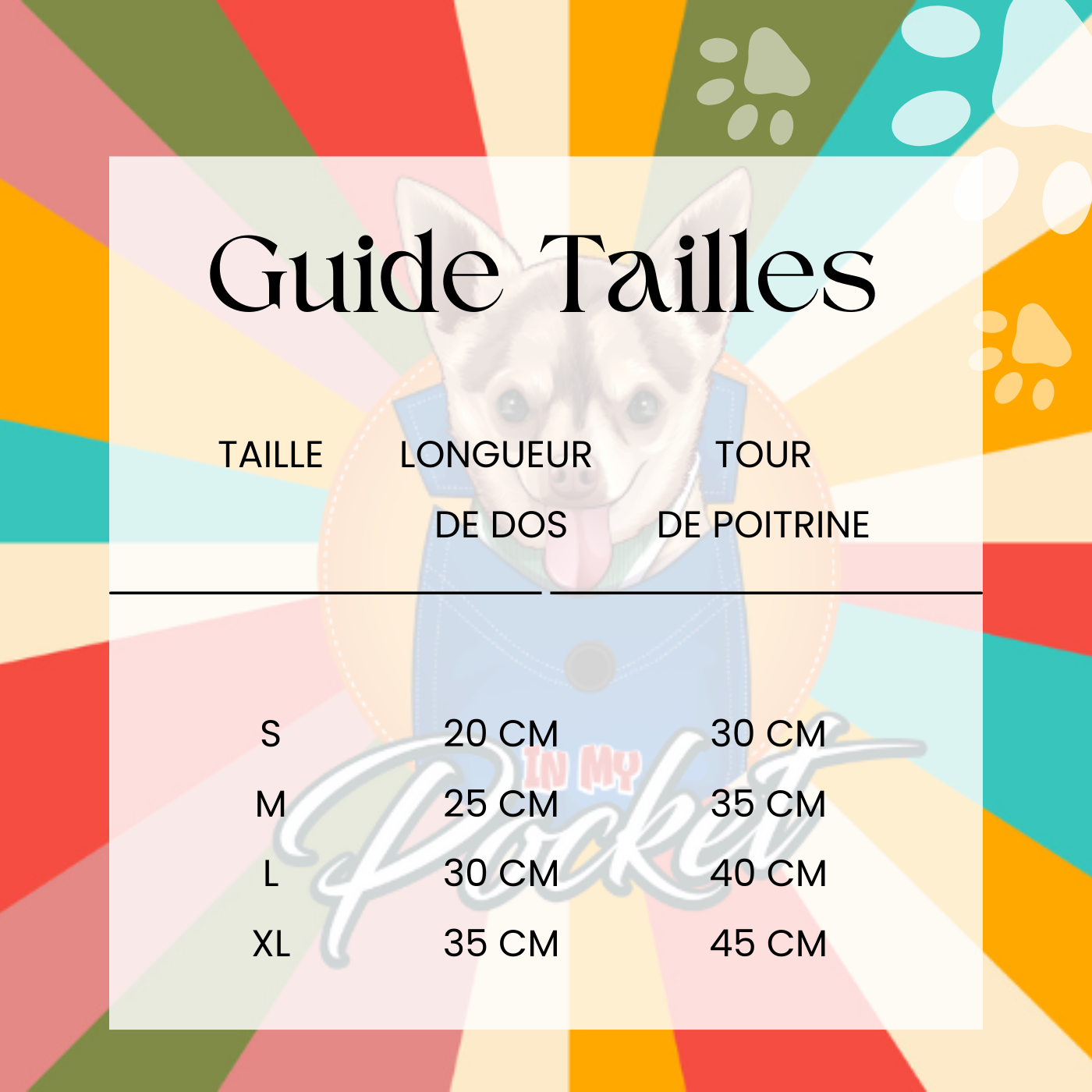 guide tailles