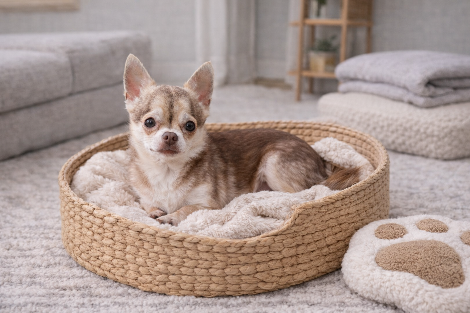 Collection Chien - Chihuahua dans un intérieur chaleureux