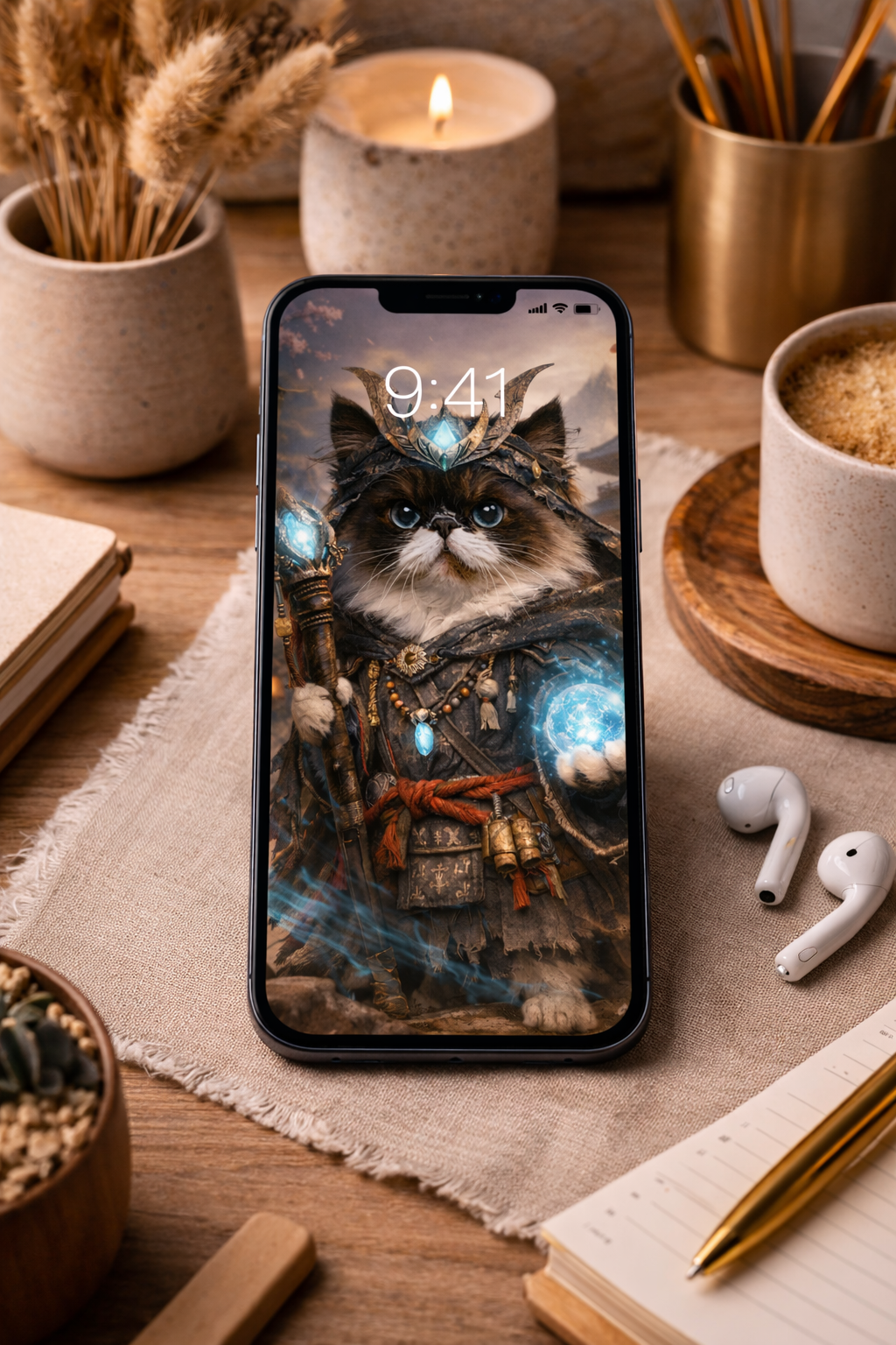 Portrait AI chat princesse numérique